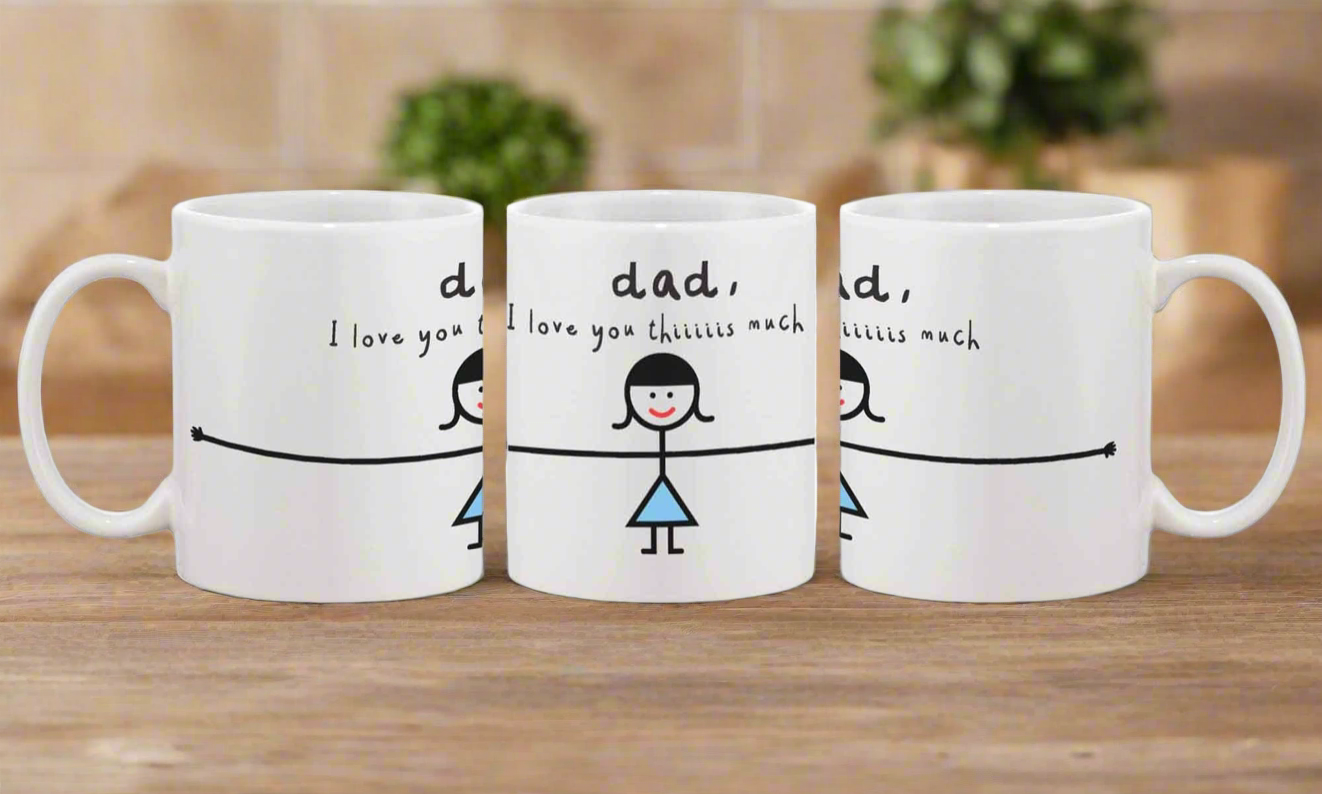 Funny Coffee Mug for Dad - I Love You Thiiiiiiis